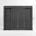 Nova Titan Aluminium Louvre Sliding Doors Grey - 3m Closed Side