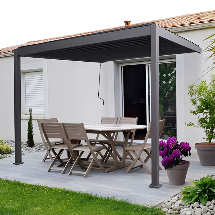 Nova Titan Pergola Wall Mounted with Dining Set