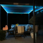 Nova Titan Plus Motorised Aluminium Pergola 4m x 3m with Led Light Side View