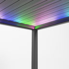 Nova Titan Plus Motorised Aluminium Pergola Roof Close Up with Led Light