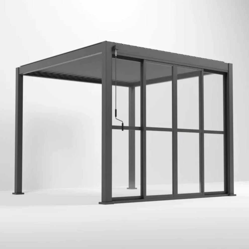 Nova Titan Transparent French Sliding Door System 3m - Front Side View Closed Door