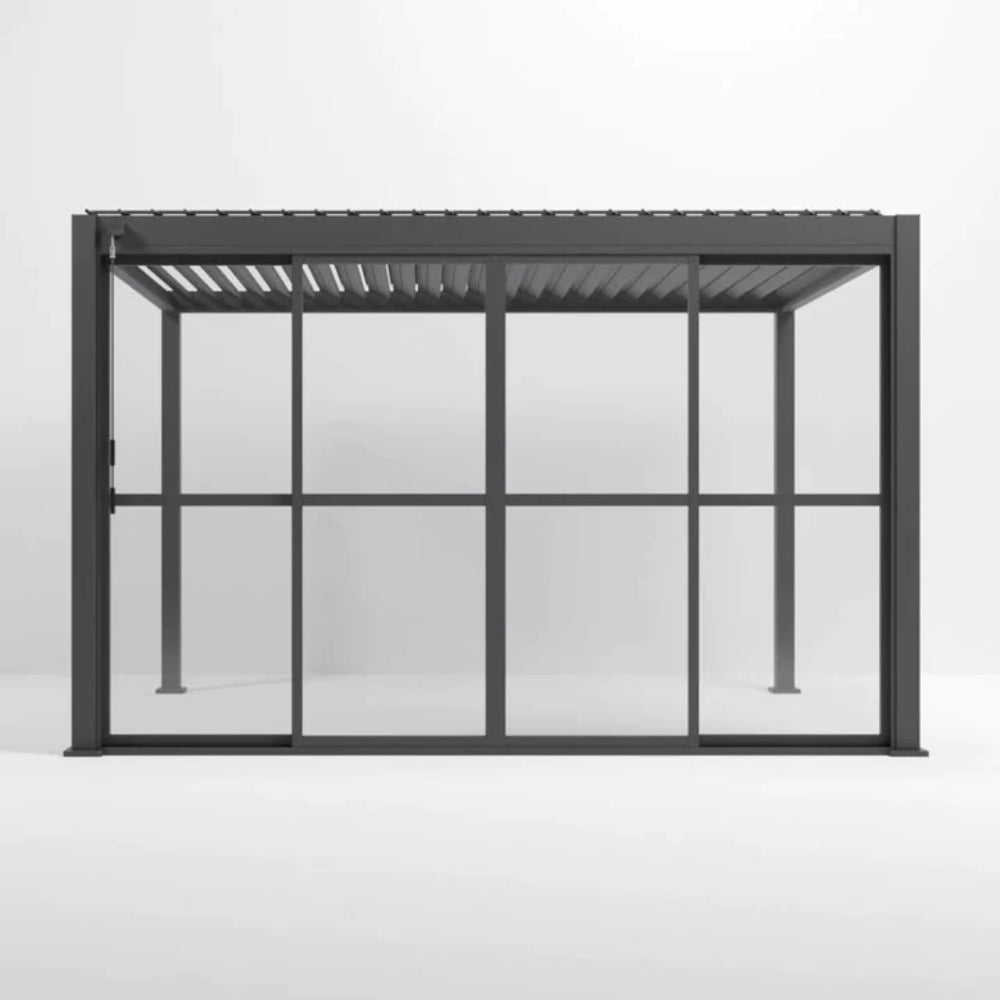 Nova Titan Transparent French Sliding Door System 4m - Front View Closed Door