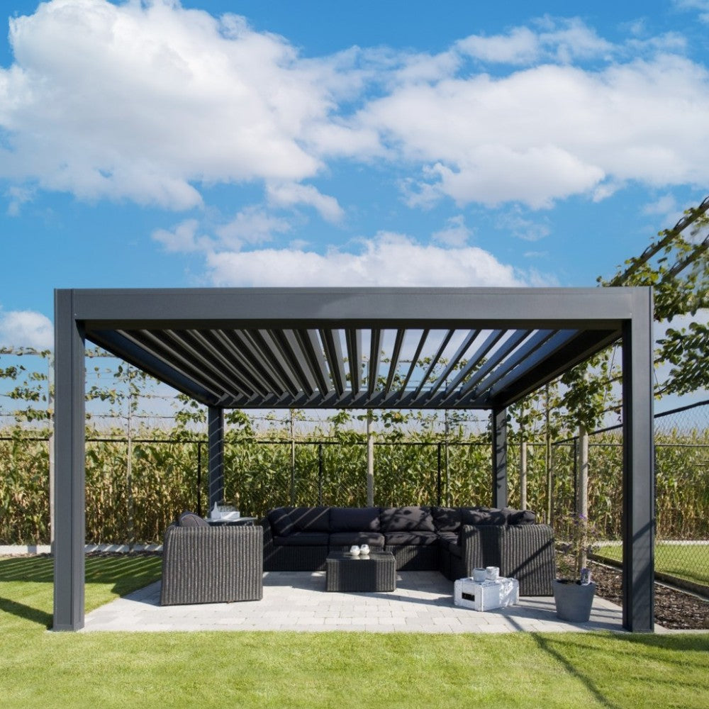Remanso Luxury Electric Pergola with Sofa Set