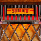 Sound Leisure Dome Top Vinyl Jukebox Logo Close up