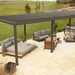 Suns Lifestyle Alvaro Louvered Pergola Black Outdoor With Sofa Set