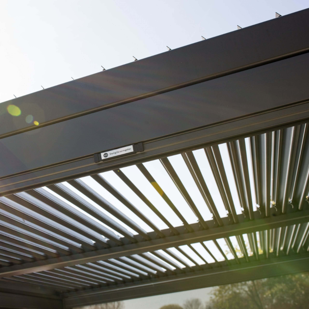 Suns Lifestyle Maranza Vented Pergola Closeup Open Roof