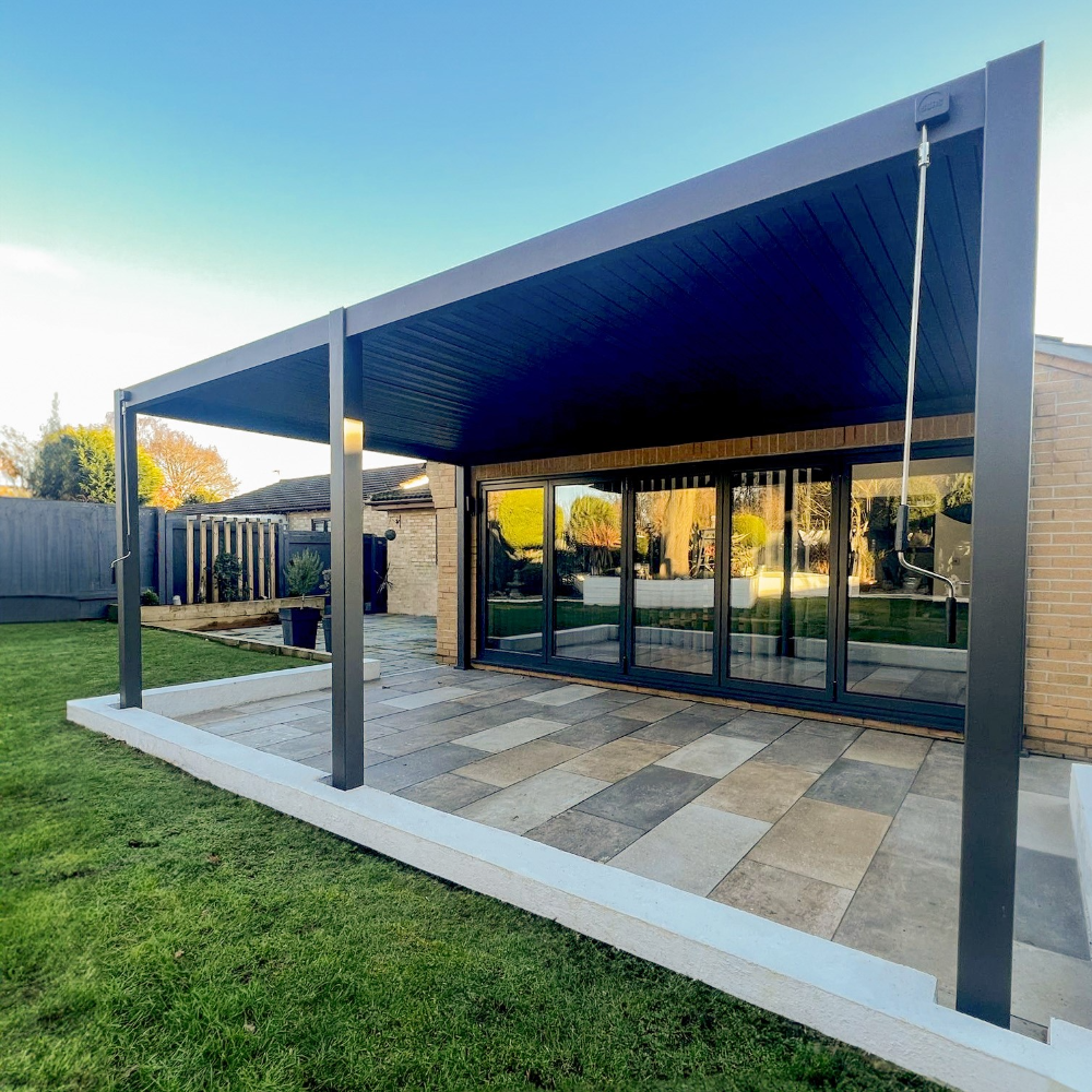 Suns Lifestyle Rota Louvered Pergola 3m 7m Woodlark Garden Luxury