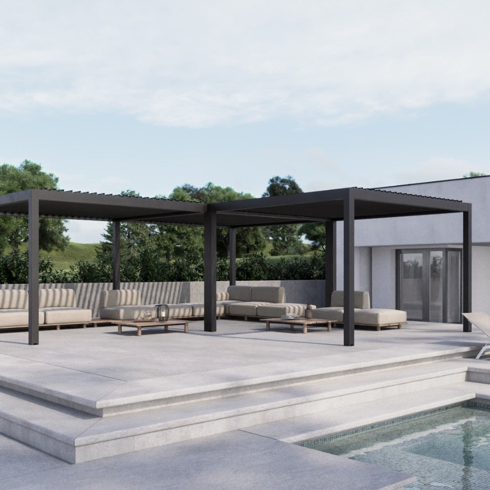 Luxe Manual Louvered Roof LED Pergola
