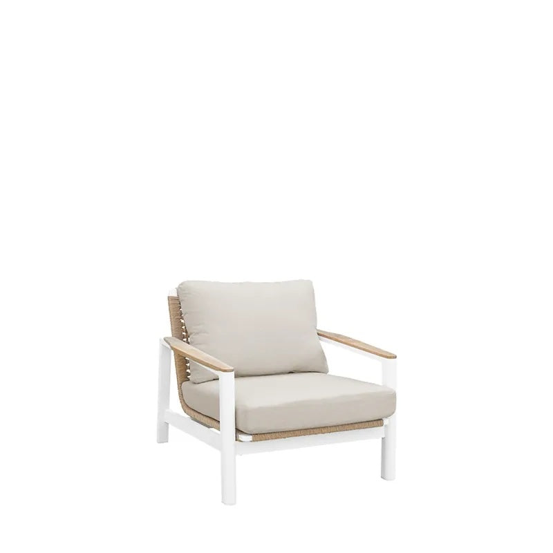Westminster Lunar Lounge Armchair White / Ivory Colour, Studio Image