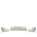 Westminster Lunar Sofa Set - 5 Seater, 2 Lounge Chairs White / Ivory Colour, Studio Image