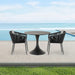 Westminster Moon Dining Set - Round 90cm Table with 2 Chairs - Charcoal / Mid Gray Table, Charcoal / Graphite Chairs