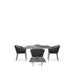 Westminster Moon Dining Set 90cm x 90cm - Charcoal / Mid Gray Table - Charcoal / Graphite Chairs