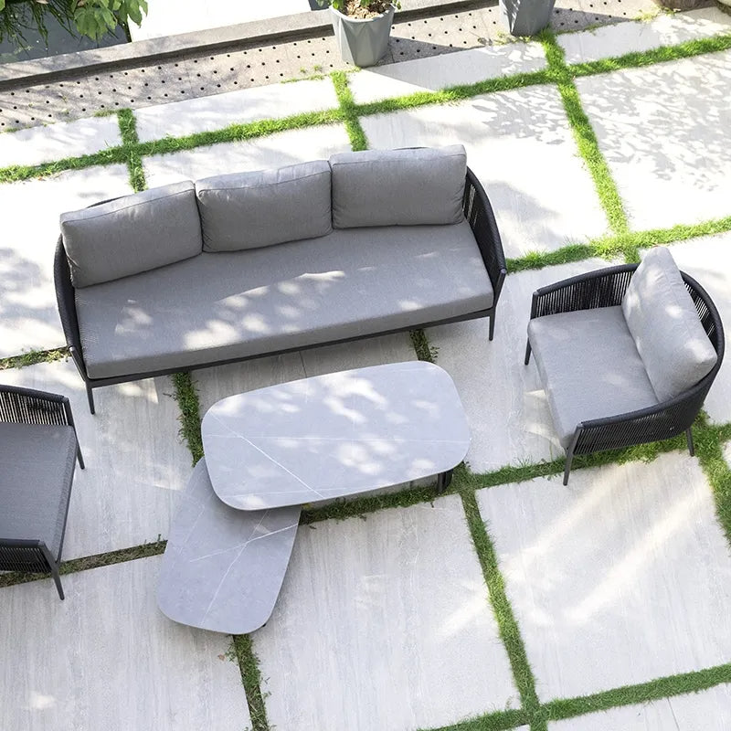 Westminster Moon Sofa Set - 3 Seater with 2 Armchairs, Charcoal / Graphite Colour, Top View Lifestyle Image