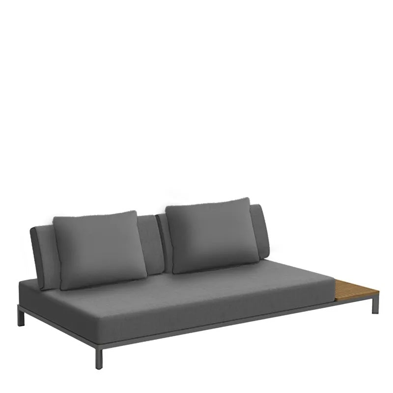 Westminster Motion Fabric Left Sofa - Charcoal / Graphite Colour, Studio Image