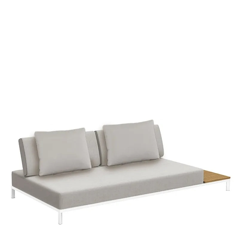 Westminster Motion Fabric Left Sofa - White / Ivory Colour, Studio Image