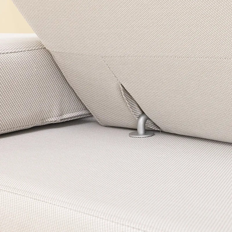 Westminster Motion Fabric Left and Right Sofa White / Ivory Colour Details Closeup