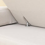 Westminster Motion Fabric Left and Right Sofa White / Ivory Colour Details Closeup