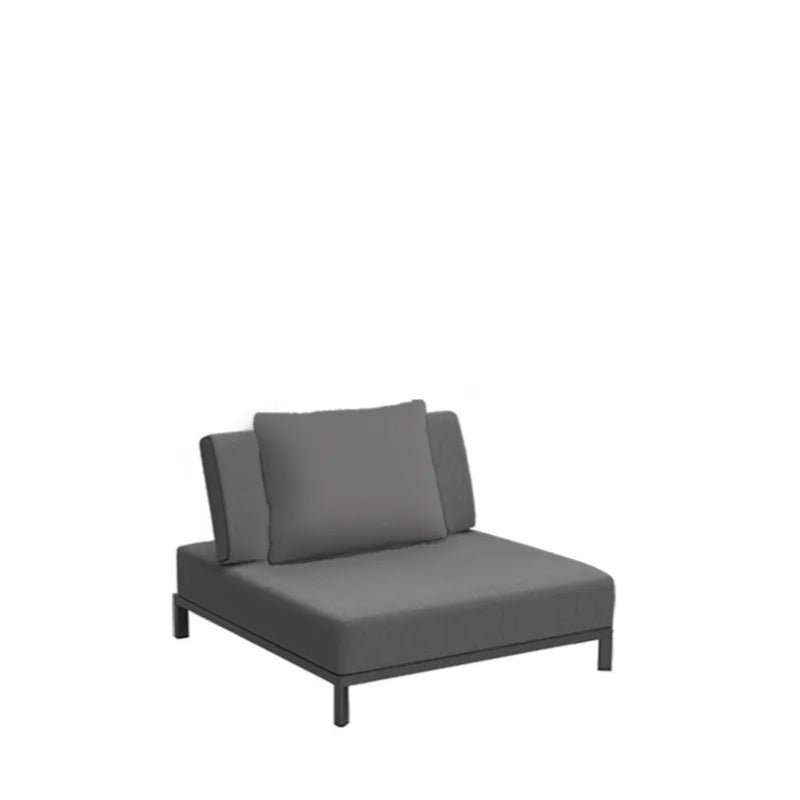 Westminster Motion Fabric Middle Sofa - Charcoal / Graphite Colour, Studio Image