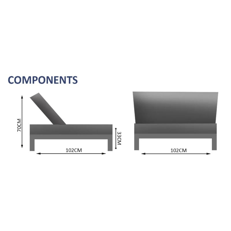 Westminster Motion Fabric Middle Sofa Dimensions