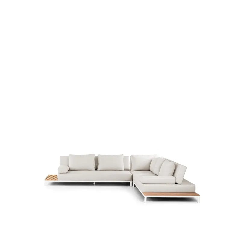 Westminster Motion Fabric Sofa Set - 7 Seater, 1 Left Sofa, 1 Right Sofa, 1 Corner Sofa, White / Ivory Colour, Studio Image