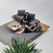 Westminster Zone Fabric Sofa Set - 4 Seater with 1 Coffee Table Charcoal / Graphite Colour, with couple relaxing, Top View