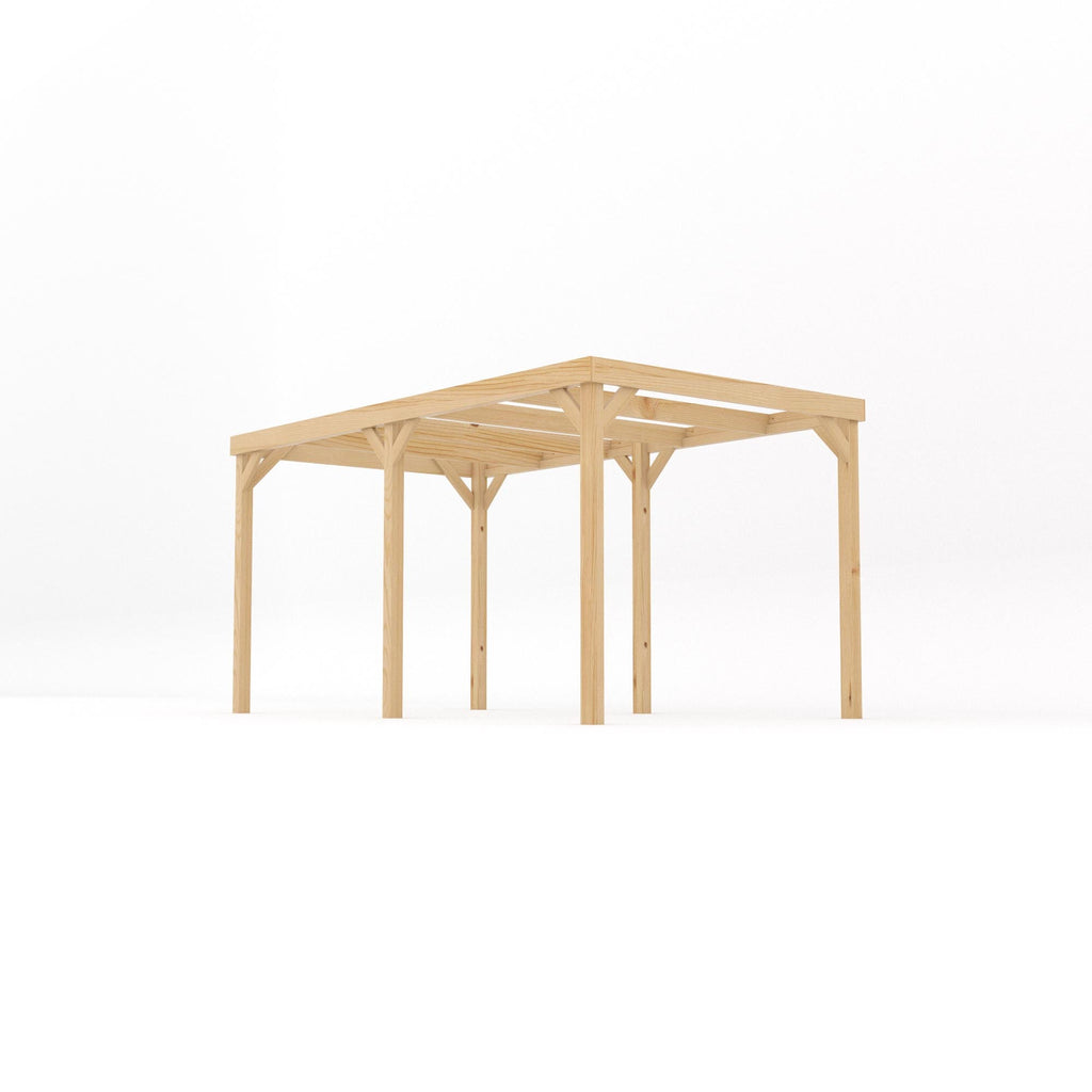 Freestanding Box Pergola - Light Green - 1.8m Width x 4.2m Length