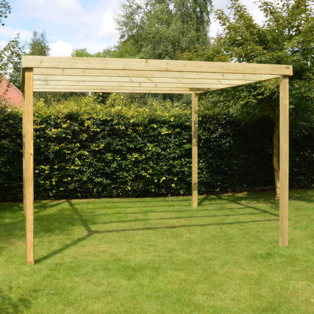 Freestanding Box Pergola - Light Green - 1.8m Width x 3m Length