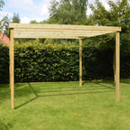 Freestanding Box Pergola - Light Green - 3.6m Width x 5.4m Length