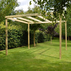 Freestanding Box Pergola - Light Green - 2.4m Width x 7.8m Length