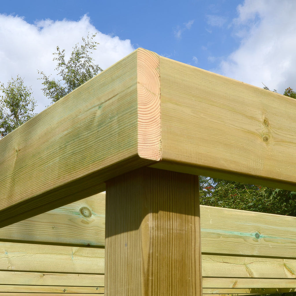 Freestanding Box Pergola - Light Green - 3m Width x 4.8m Length