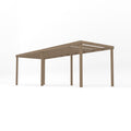 Freestanding Box Pergola - Rustic Brown - 1.8m Width x 6.6m Length