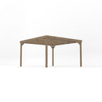Freestanding Box Pergola - Rustic Brown - 3m Width x 3.6m Length