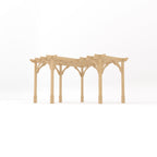 Freestanding Corner Premium Pergola - Light Green - 3.6m Width x 3.6m Length