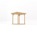 Freestanding Double Garden Pergola with Decking - Light Green - 2.4m Width x 2.4m Length