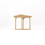 Freestanding Double Garden Pergola with Decking - Light Green - 2.4m Width x 2.4m Length