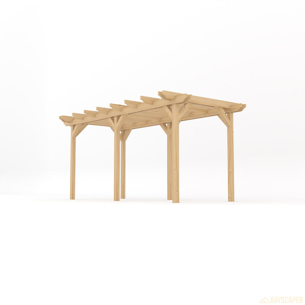 Freestanding Double Garden Pergola - Light Green - 3.6m Width x 4.8m Length