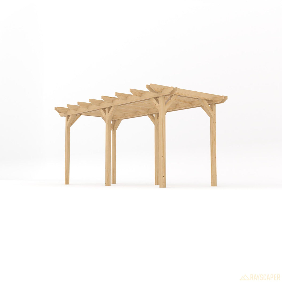 Freestanding Double Garden Pergola - Light Green - 3.6m Width x 4.8m Length