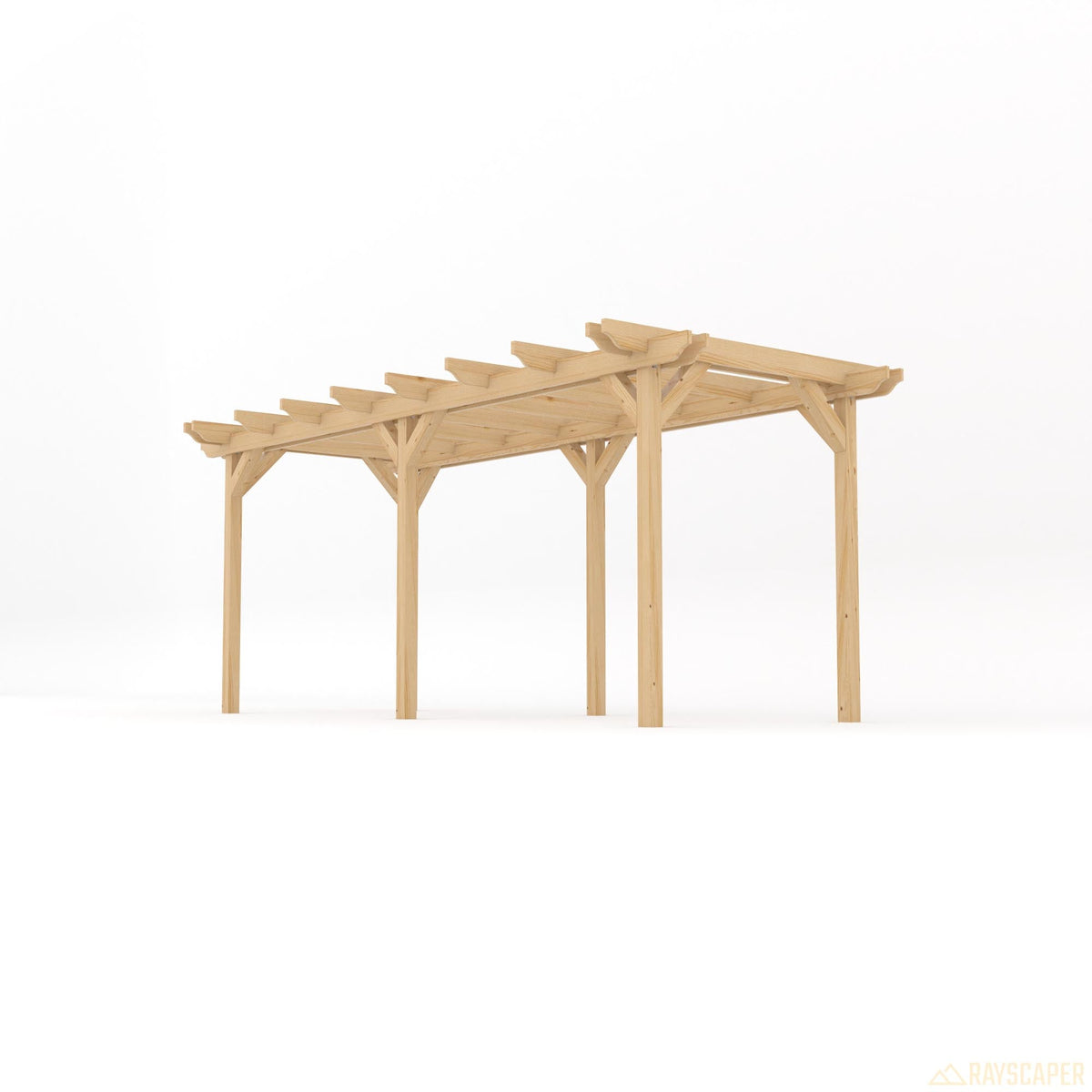 Freestanding Double Garden Pergola - Light Green - 3.6m Width x 5.4m Length