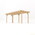 Freestanding Double Garden Pergola - Light Green - 3.6m Width x 6m Length