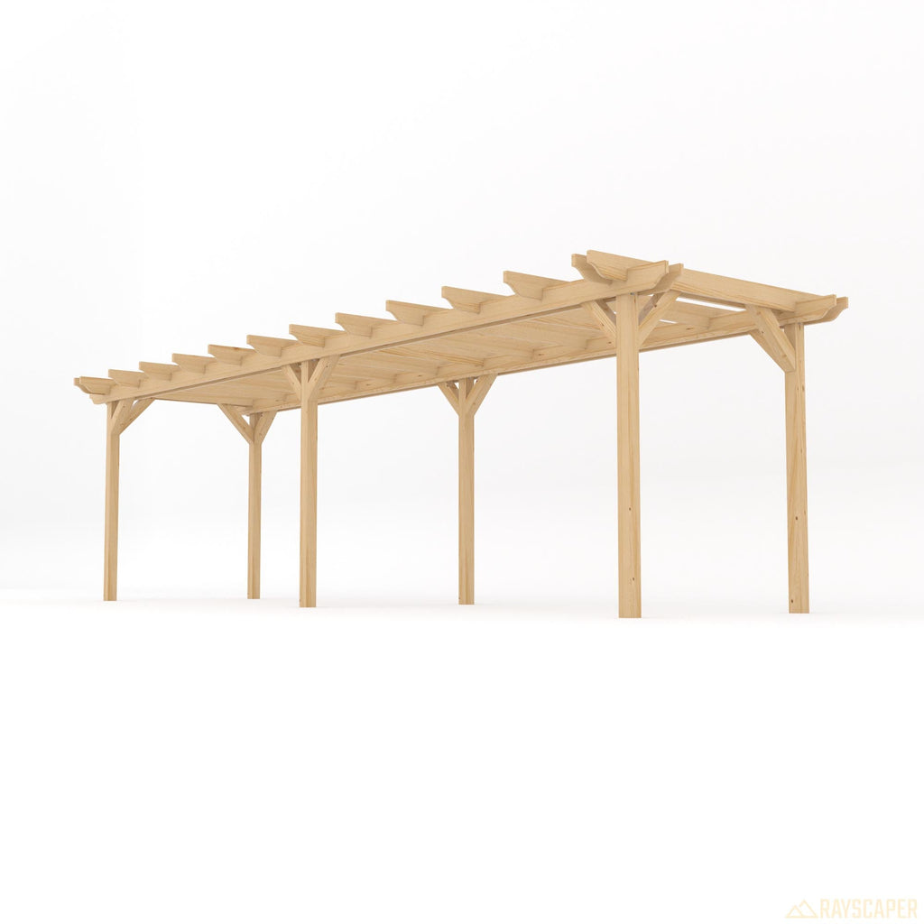 Freestanding Double Garden Pergola - Light Green - 3.6m Width x 7.8m Length