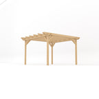Freestanding Double Garden Pergola - Light Green - 3.6m Width x 3.6m Length