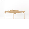 Freestanding Double Garden Pergola - Light Green - 4.8m Width x 4.8m Length