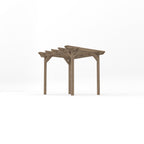Freestanding Double Garden Pergola - Rustic Brown - 2.4m Width x 3m Length
