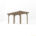 Freestanding Double Garden Pergola - Rustic Brown - 3.6m Width x 4.8m Length