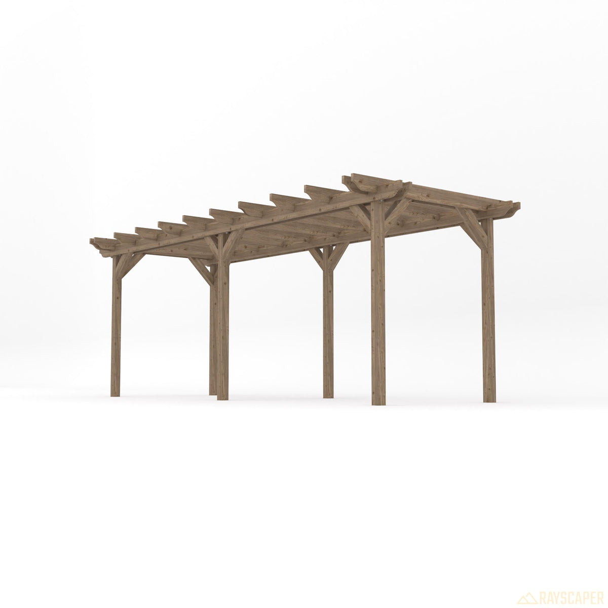 Freestanding Double Pergola Rustic 2.4m Width x 6m Length