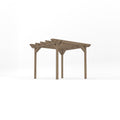 Freestanding Double Garden Pergola - Rustic Brown - 3m Width x 3m Length