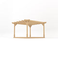 Freestanding Double Premium Pergola with Decking - Light Green - 3.6m Width x 3.6m Length