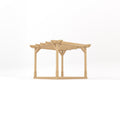 Freestanding Double Premium Pergola with Decking - Light Green - 3m Width x 3m Length