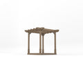Freestanding Double Premium Pergola with Decking - Rustic Brown - 2.4m Width x 2.4m Length