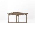 Freestanding Double Premium Pergola with Decking - Rustic Brown - 3.6m Width x 3.6m Length
